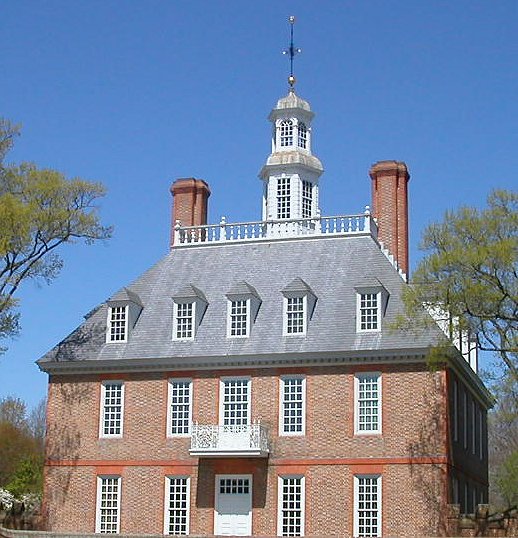 Governor's Palace in Williamsburg, home of colonial chief executive and head of colonial General Court 1699-1775