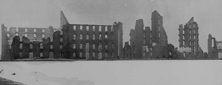 the large flour mills in Richmond were destroyed in the April, 1865 Evacuation Fire