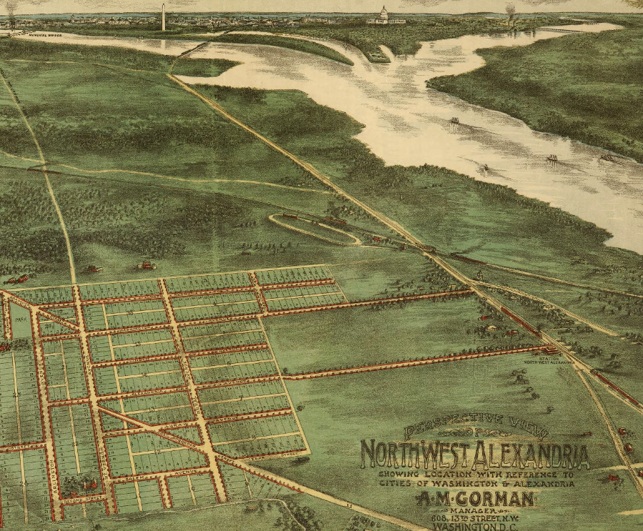 in the 1890's, the St. Asaph track was located next to railroads linking Alexandria with Washington, DC and Leesburg