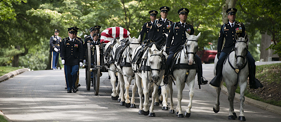 in 2025, the Caisson Detachment resumed its role in funeral services at Arlington Memorial Cemetery