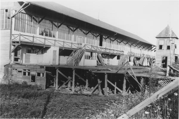 St. Asaph Racetrack grandstand, abandoned, in 1914