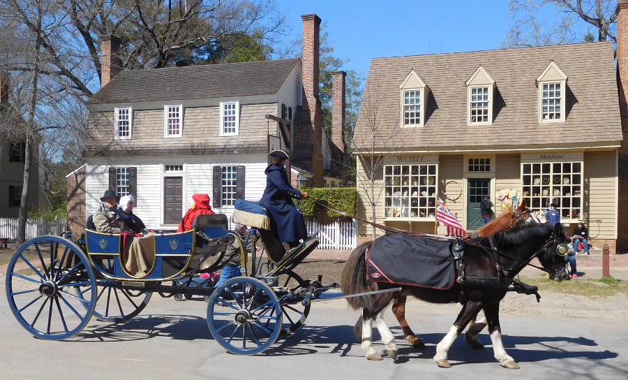 Colonial Williamsburg demonstrates how horses were fundamental to society in the 1700's