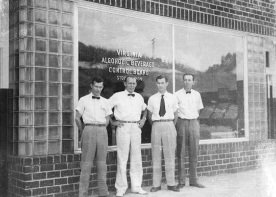 into the 1970's, customers went to a counter to order bottles of liquor; there was no self-service