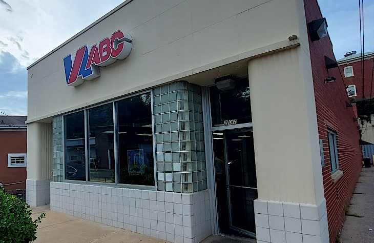 the ABC store in Staunton still includes the traditional glass bricks, but is now self-service