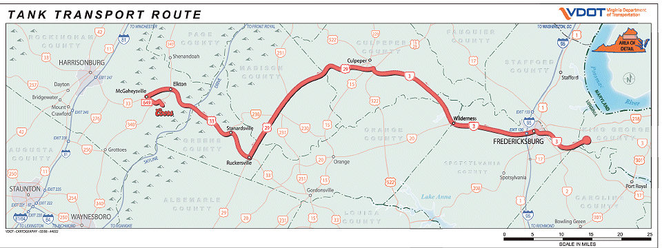 transport route for Coors fermentation tanks in 2006