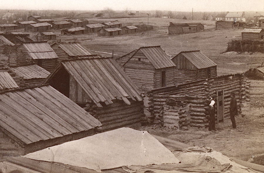the Confederate winter quarters at Manassas in 1861-62 were constructed of wood, not stone