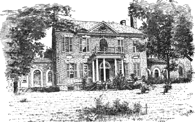 in the 1700's during the reigns of George I, George II, and George III, the Virginia gentry built symmetrical brick mansions such as Woodlawn (constructed in 1805)