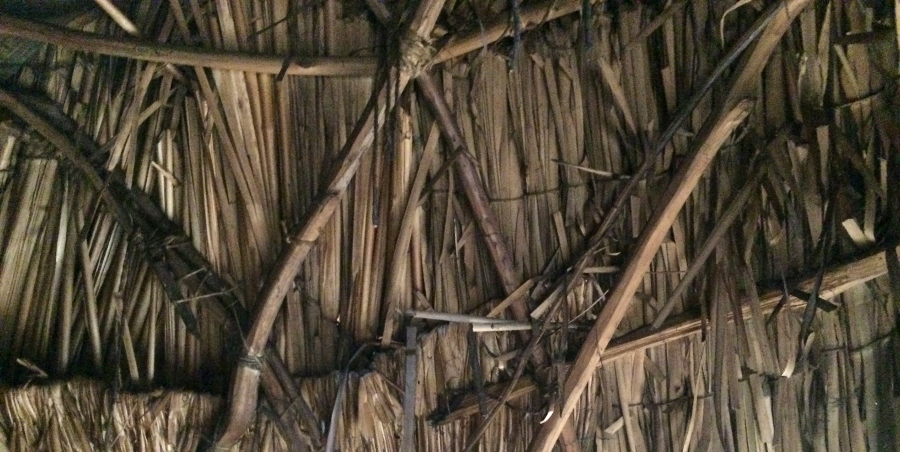 the interior framework was exposed in yi-hakins during the summer, but covered by mats, skins, and furs during the winter for extra warmth
