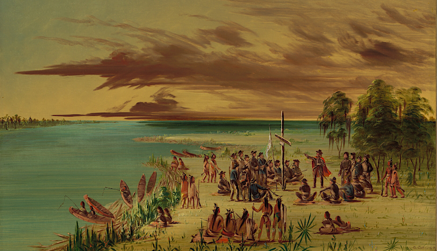 La Salle established the French claim to the Ohio River watershed in 1682 when he reached the mouth of the Mississippi River