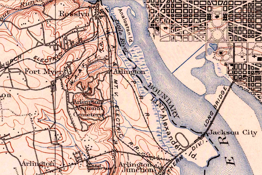 the US Geological Survey considered Alexander Island to be part of Virginia, not the District of Columbia, in 1900