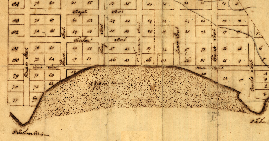 in 1749, the Alexandria waterfront stopped at what became Water Street