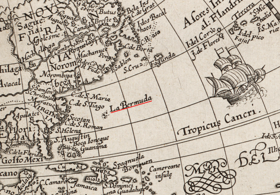 the location of Bermuda has been known by mariners since 1505