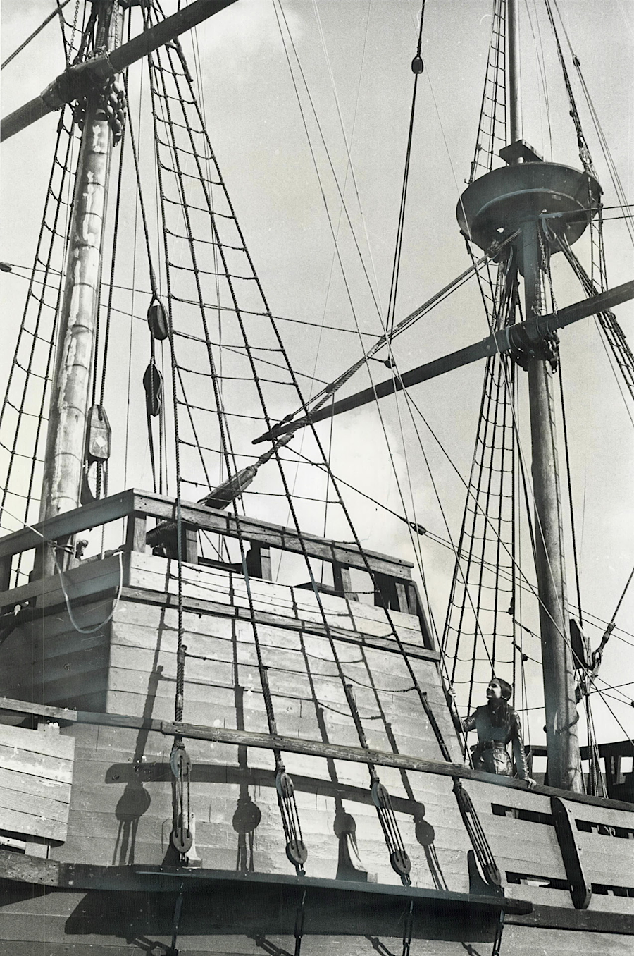 a replica of the Deliverance, originally constructed in 1609-10 to sail from Bermuda to Jamestown