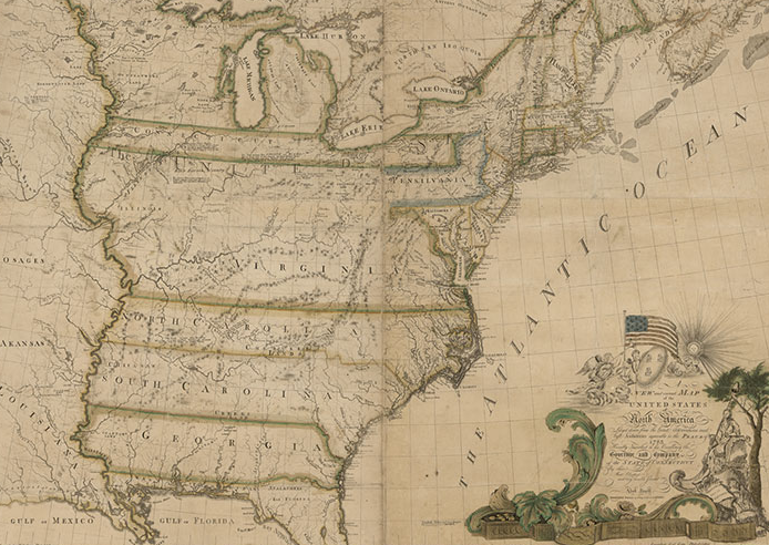 the Northwest Territory in 1784, showing Connecticut's land claims