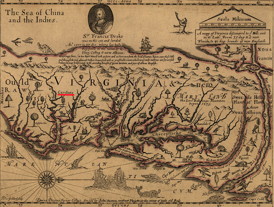 Virginia was a royal colony, no longer privately owned, when Charles I granted Sir Robert Heath the southern part of the colony in 1629
