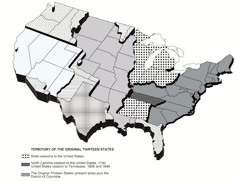 cessions by states to the national government