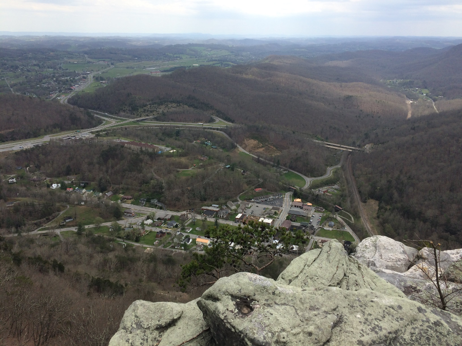 the town of Cumberland Gap, as seen from Pinnacle overlook, is located in Tennessee