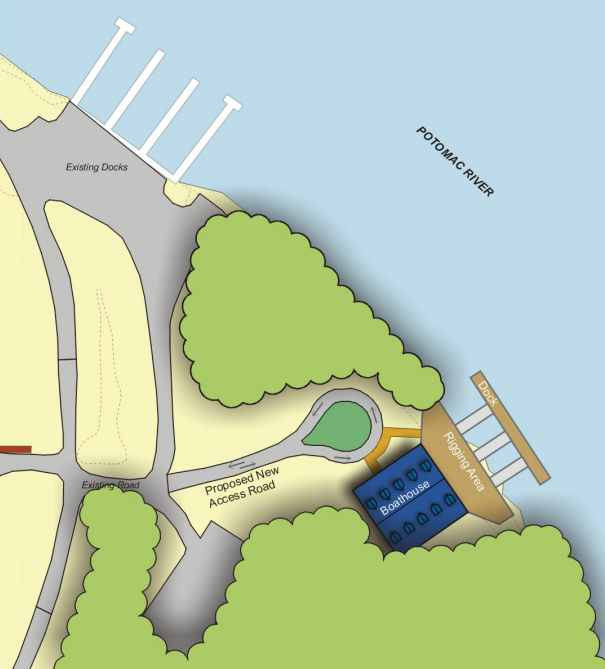 one alternative was the eastern end of Daingerfield Island, to the south of the existing Washington Sailing Marina