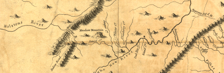 Joshua Fry and Peter Jefferson displayed the Virginia-Carolina border as a straight east-west line at 36° 30'