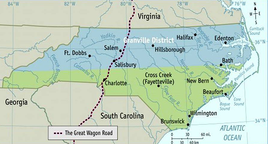 the Granville District was south of the Virginia-North Carolina boundary
