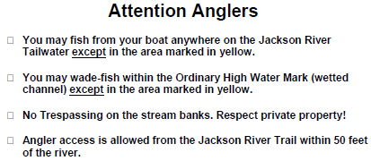 Jackson River fishing access below Gathright Dam