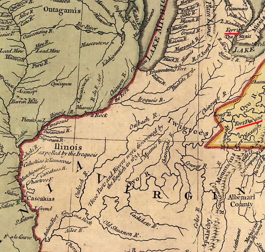 poor understanding of latitude resulted in European maps that placed Fort Detroit almost due north of Fort Pitt as late as 1771