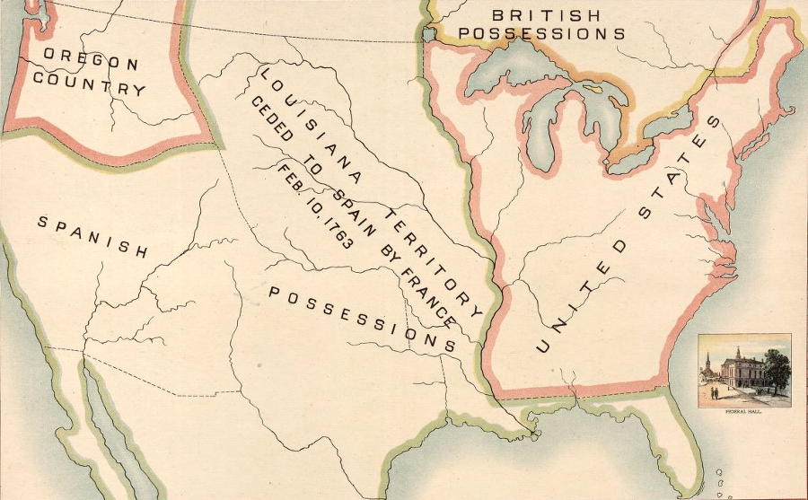 What was the western boundary of the Louisiana Territory?