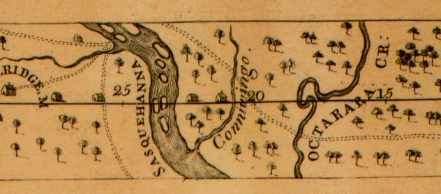 portion of Mason-Dixon line delineating Maryland from Pennsylvania