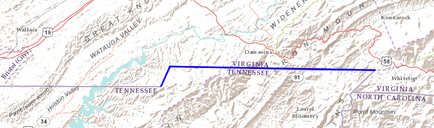 the 1802 Diamond Line created a notch in the boundary through the Blue Ridge, simplifying the survey challenge and giving North Carolina additional acreage until reaching the higher-value lands in the Holston Valley