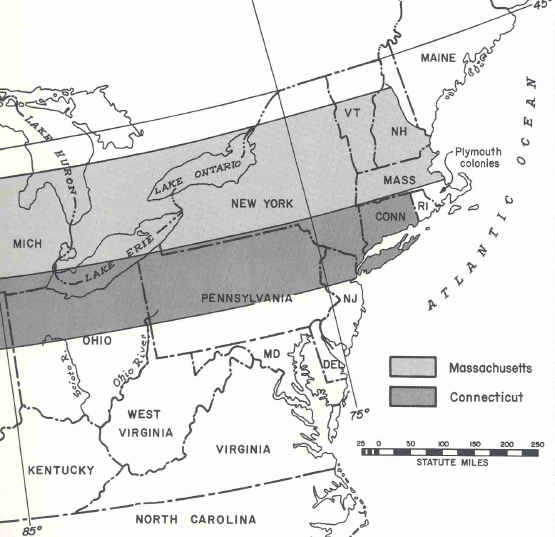 Massachusetts and Connecticut, like Virginia, had charters that established land claims extending into the Ohio Country