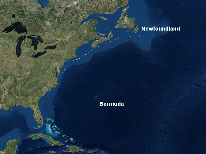 Gates and Somers knew they lacked enough food to sail directly back to England 1610, and planned to sail to Newfoundland to get supplies from English fishing vessels