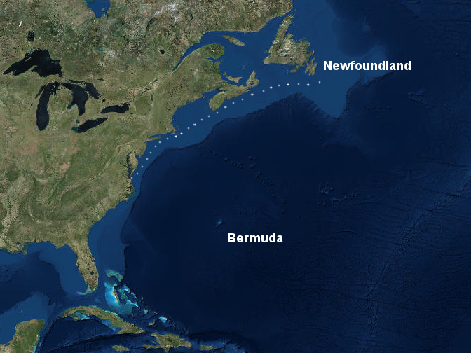 Gates and Somers, who had already sailed in makeshift vessels from Bermuda to Virginia, knew they lacked enough food to sail directly back to England when evacuating Jamestown in 1610, so they planned to sail to Newfoundland and get rescued there by English fishing vessels