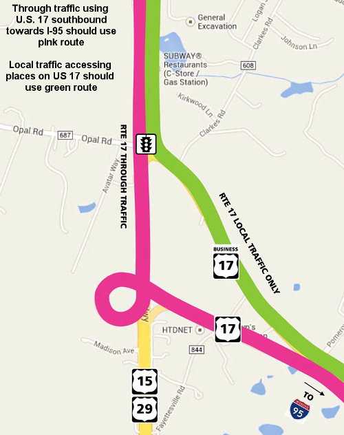 a new intersection at Opal (in Fauquier County) confused drivers until maps in computerized navigation systems were updated