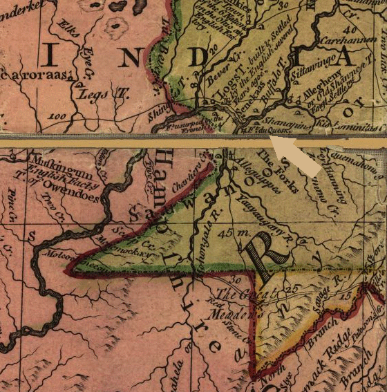 Mitchell map of southwestern Pennsylvania