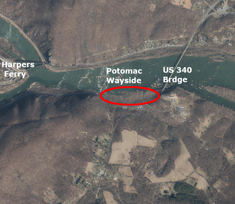 the Court of Special Appeals of Maryland ruled in 2014 that the shoreline at the Potomac Wayside is part of Virginia