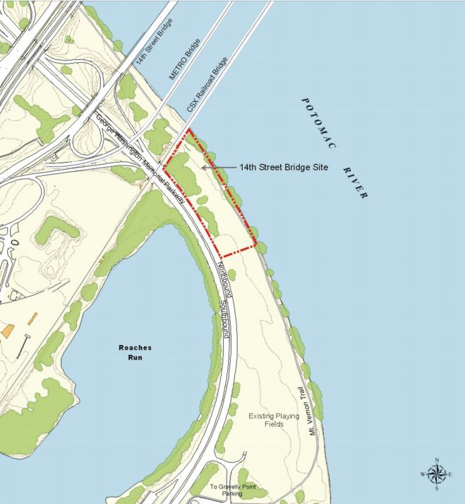 the 14th Street Bridge alternative would put rowing shells close to powerboats using the Columbia Marina and the boat-ramp at Gravelly Point