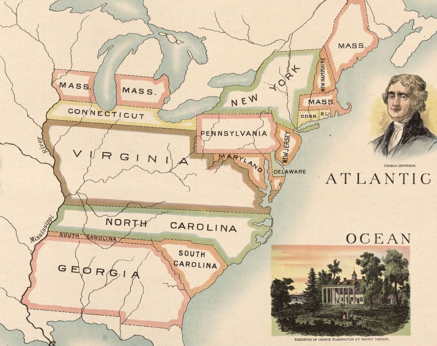 land claims of multiple states complicated efforts of Congress to establish consistent policy with Native Americans living west of the Ohio River and Allegheny Front