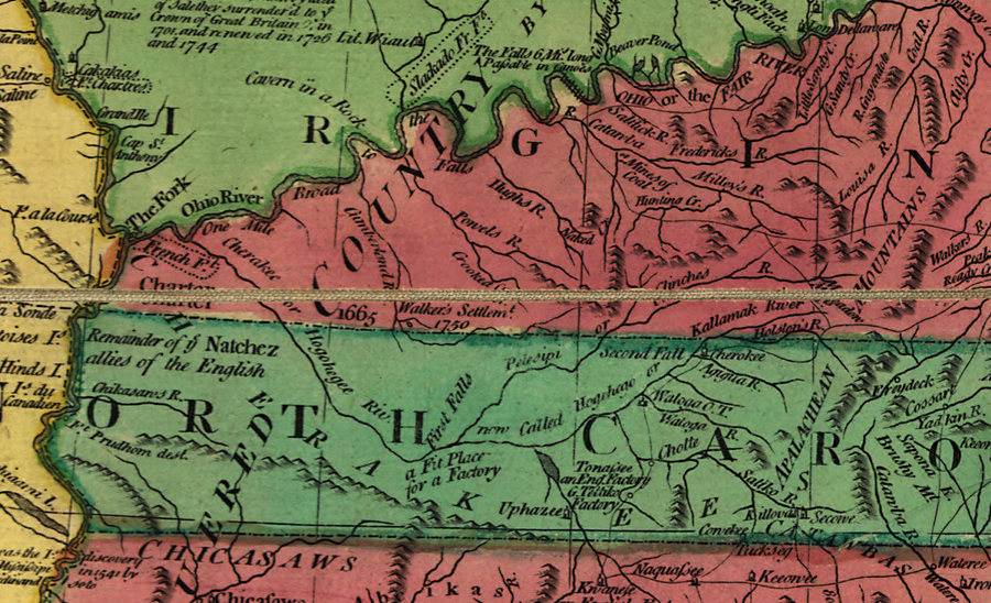 the boundary between Virginia and North Carolina was not defined until the American Revolution, the boundary between Kentucky-Tennessee was not finalized until 1820 - and Virginia disputed its boundary with Tennessee until 1893