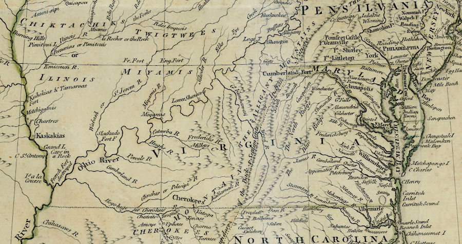 in 1783, Virginia extended to the Mississippi River