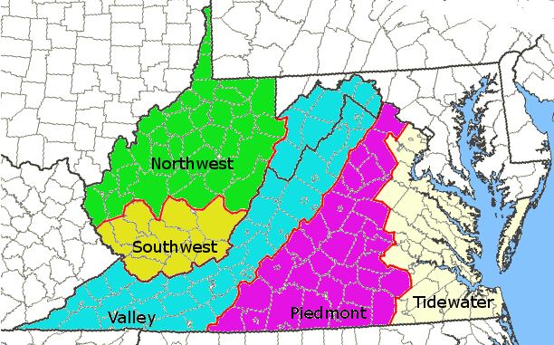 in 1860, the Trans-Allegheny District of western Virginia was divided into Northwest and Southwest districts