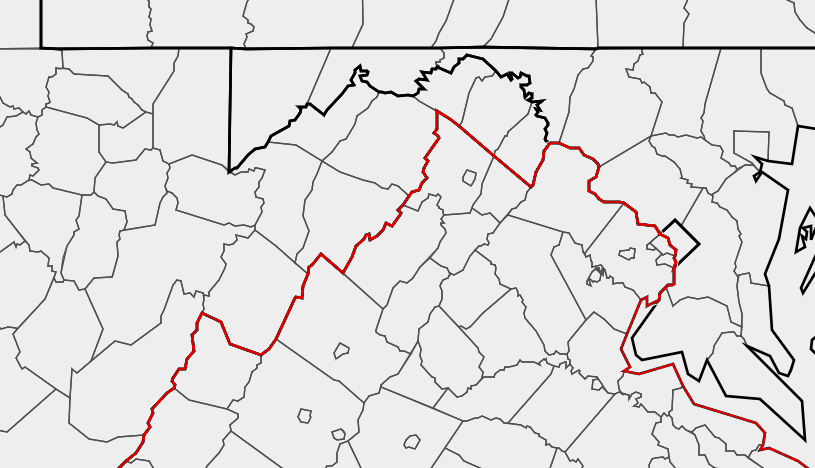 where is Virginia's northwest corner?