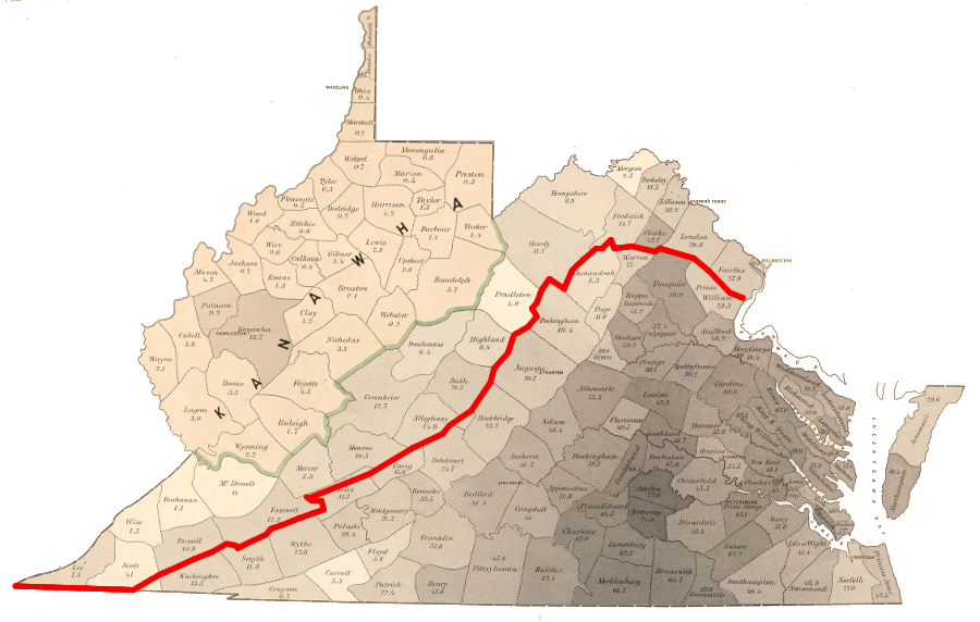 initial proposal of Committee on a Division of the State used ridgetops as well as county boundaries (splitting Scott, Giles, and Allegheny counties), and proposed Fairfax County be added to the new state