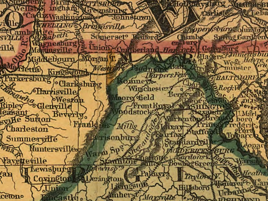 in 1862, it was not clear that Hardy, Hampshire, Morgan,, Berkeley, and Jefferson counties would end up in West Virginia
