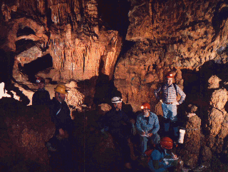 Checking out New River Cave in 1996
