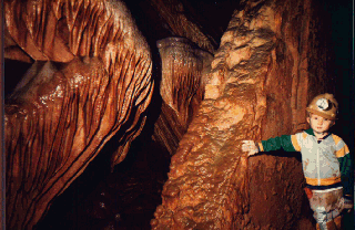 Checking out New River Cave in 1996