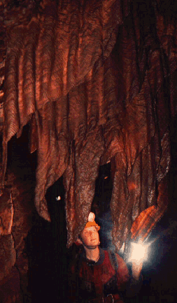 backlighting Draperies in Stay-High Cave