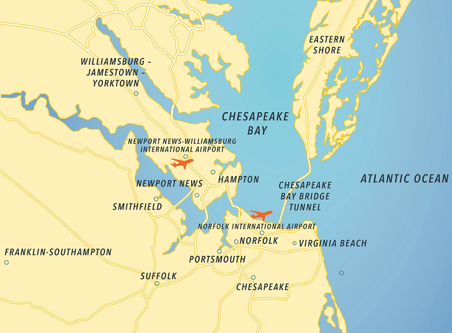 Coastal Virginia stretched from the Meherrin River on the southwest to Chincoteague on the northeast, but excluded all jurisdictions on the Middle Peninsula and Northern Neck