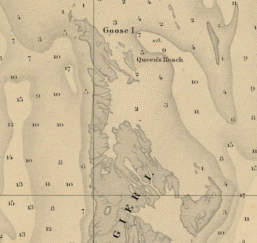 Goose Island was almost connected to Tangier Island in 1872