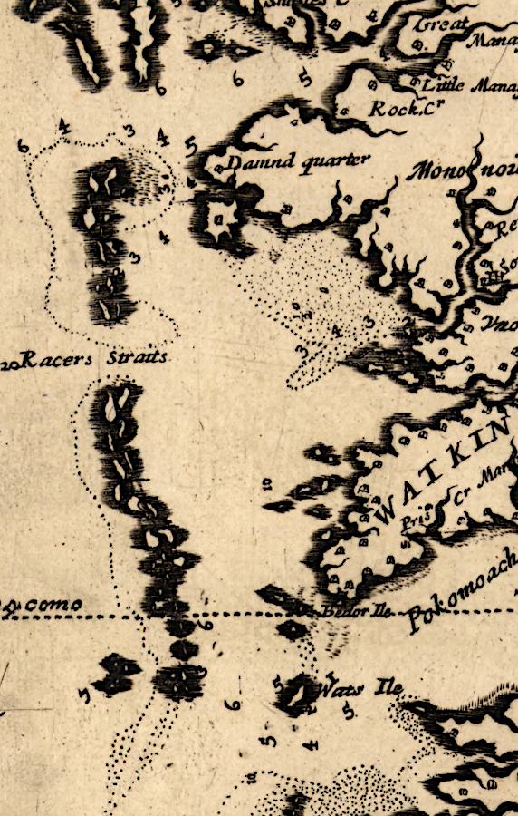 Tangier, Goose and other Chesapeake Bay islands were much larger in 1670