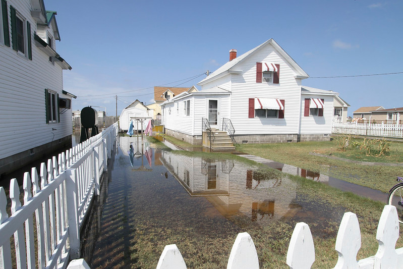 tidal flooding at Tangier Island on September 16, 2016